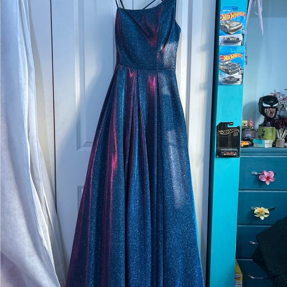 B Darlin Dresses & Skirts - B Darlin Teal Dress with Pink Highlights